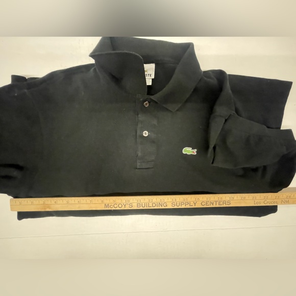 Mens Lacoste black polo shirt size 7(XXL) - Picture 5 of 8